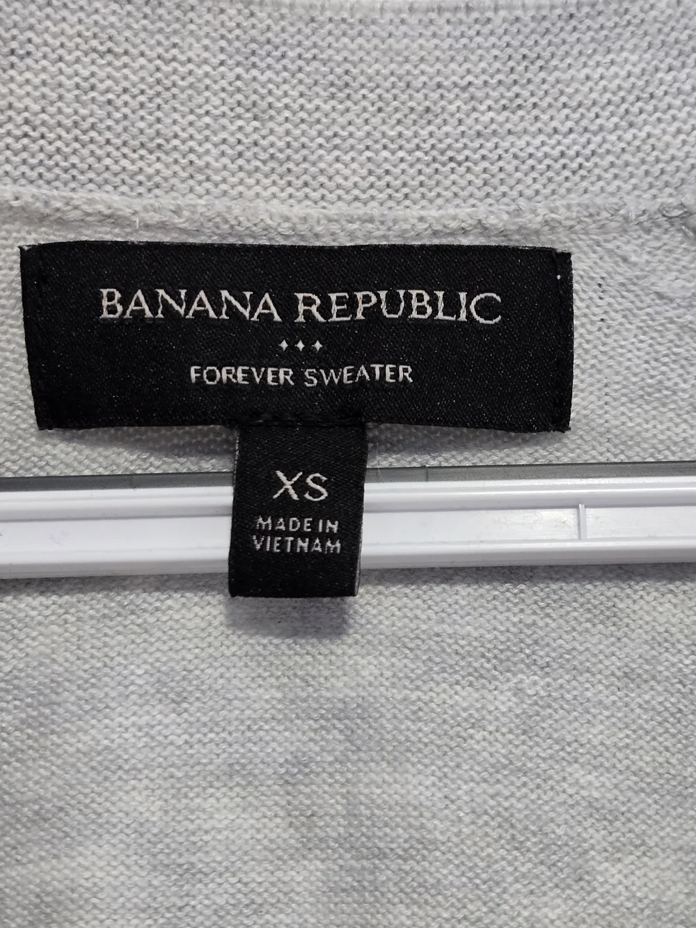 Banana Republic Forever‎ Sweater Gray V-Neck Knit Pullover XS